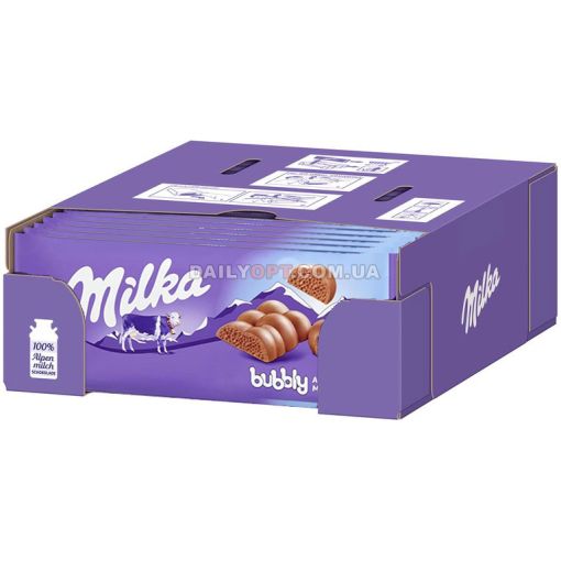 Шоколад Milka Bubbly Alpine Milk пористий 90 г