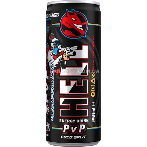 Напій енергетичний HELL Gamer PvP 250 мл