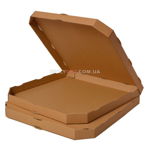 Коробка для пиццы 41х41х4см бурая