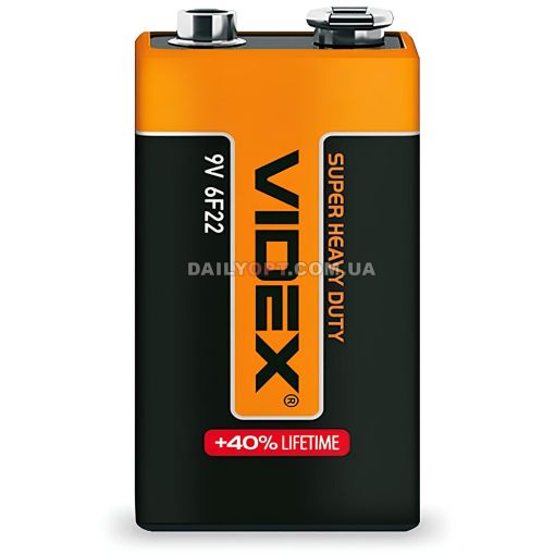 Батарейка VIDEX крона 6F22 9v 10шт