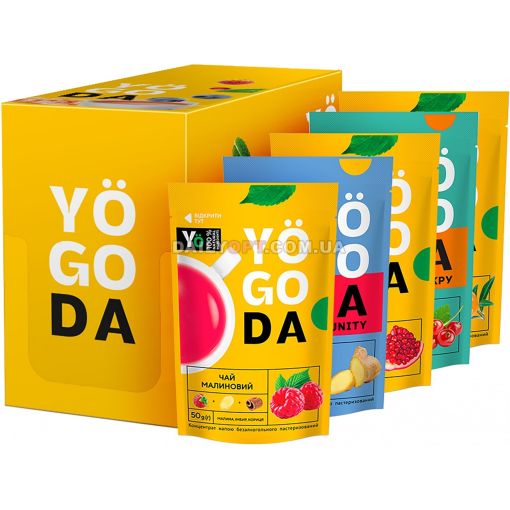 Чай концентрат YOGODA MIX 50г 12шт