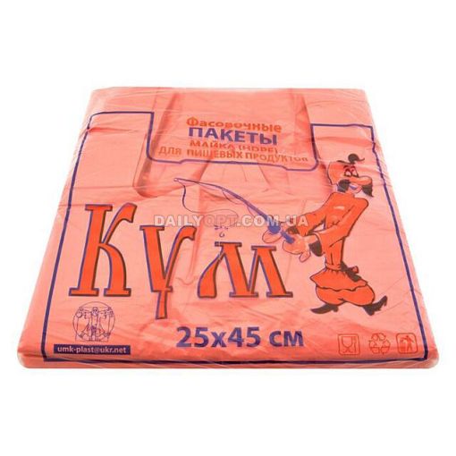 Пакеты майка 25 х 45 Кум 200шт