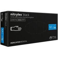Нитриловые перчатки черные Mercator Nitrylex M