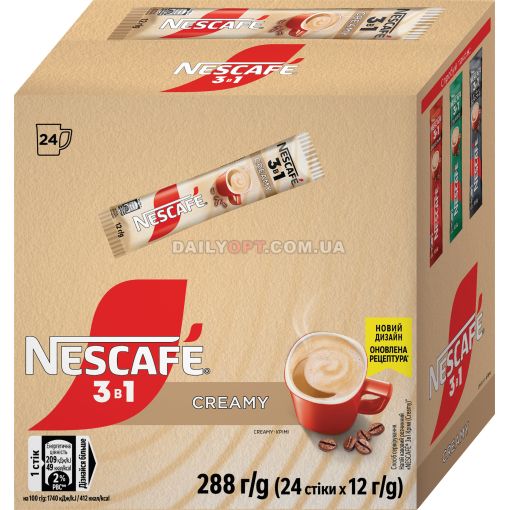 Кофейный напиток Nescafe 3 в 1 Ultra Creamy 24 х 12г