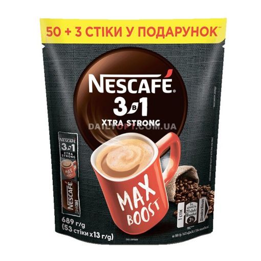 Кофейный напиток Nescafe 3 в 1 Xtra Strong 53 х 13 г