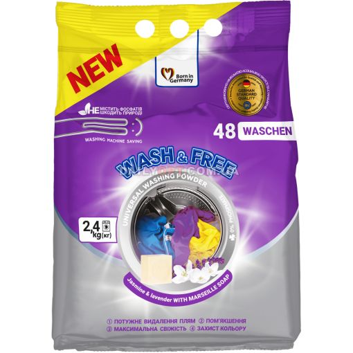 Стиральный порошок Wash & Free универсал 2,4 кг