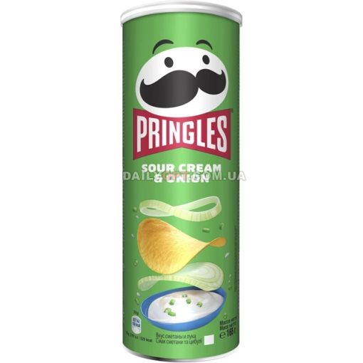 Чипсы Pringles Sour Cream & Onion Сметана-лук 165 г