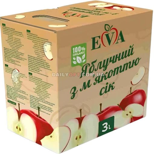 Сок EVA с краником Яблочный с мякотью 3 л