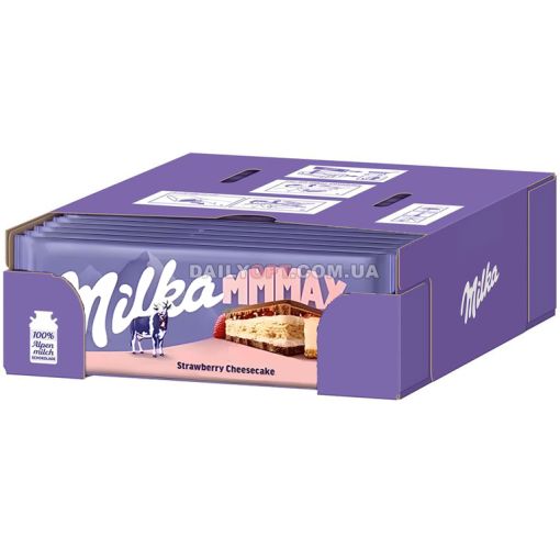 Шоколад Milka Strawberry Cheesecake клубничный чизкейк 300 г