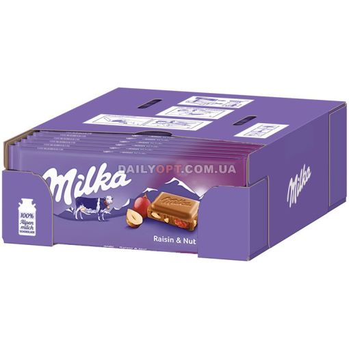 Шоколад Milka Raisins & Nuts изюм с орехом 100 г