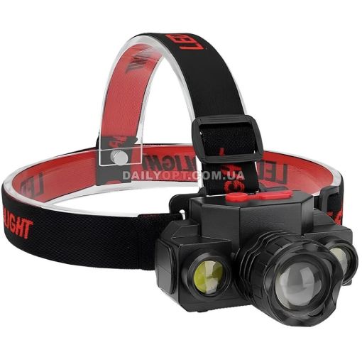 Налобний ліхтар світлодіодний KX-1805 COB XPE 18650 USB