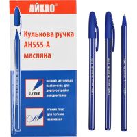 Ручка шариковая AIHAO АН555-А, синяя