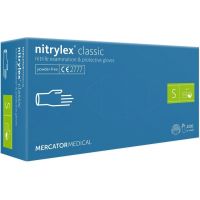 Нитриловые перчатки синие Mercator Nitrylex S