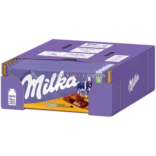 Шоколад Milka Triple Caramel тройная карамель 90 г