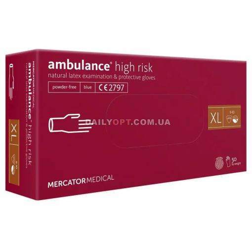 Латексные перчатки Mercator Ambulance XL
