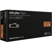 Нитриловые перчатки черные Mercator Nitrylex XL
