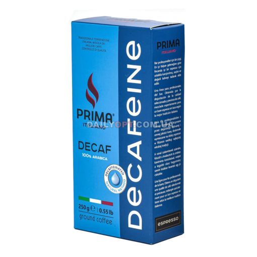 Кава мелена Prima Italiano Decaf 250г без кофеїну