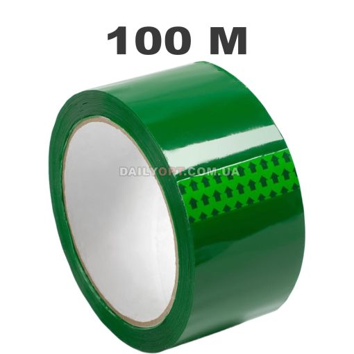 Скотч 100м зелений