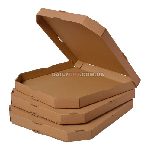 Коробка для пиццы 32х32х4см бурая