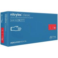 Нитриловые перчатки синие Mercator Nitrylex L
