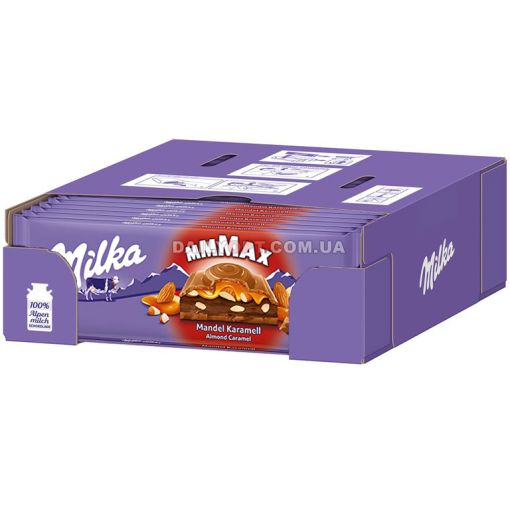 Шоколад Milka Almond & Caramel мигдаль карамель 300 г