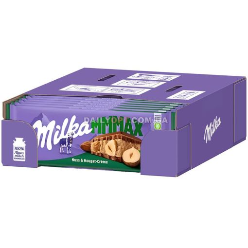 Шоколад Milka Nuss & Nougat Creme горіх та нуга 300 г