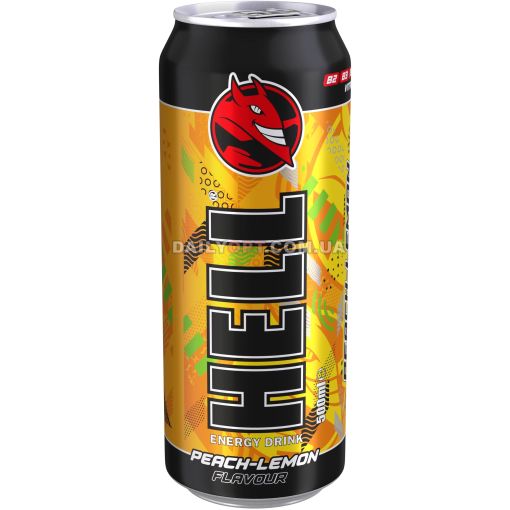 Напій енергетичний HELL Peach Lemon 500 мл