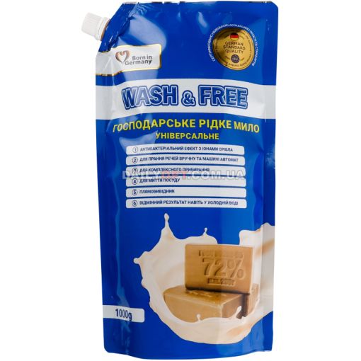 Рідке мило WASH & FREE господарське 1 л