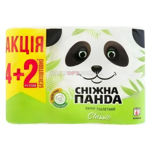 Папір туалетний Сніжна Панда 4+2